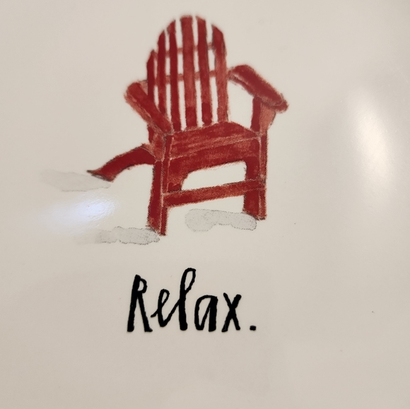 Set of 4 Rae Dunn Artisan Collection Rest Relax Porcelain Dessert Plates - Picture 8 of 9